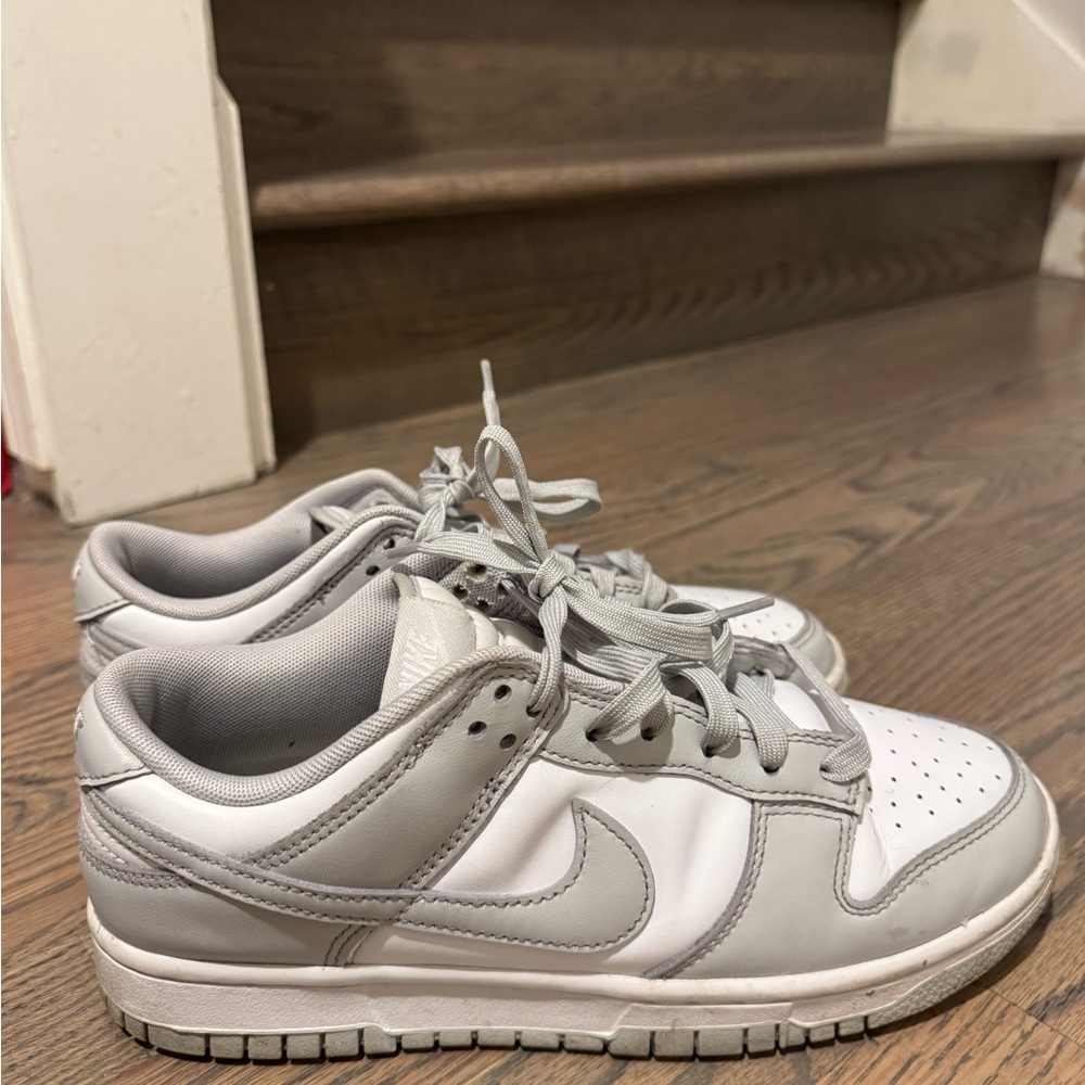 Nike Light Gray and White Dunks